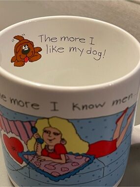 Vintage 80s Russ Berrie "Like My Dog" Humor Coffee Cup Mug